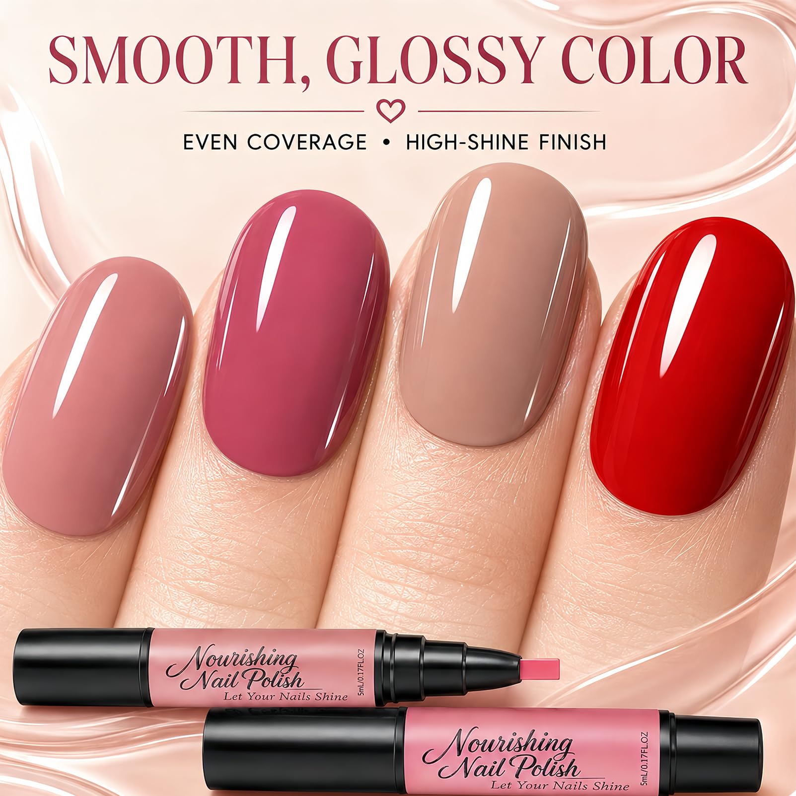 EONFAVE dried nail finish close-up showing smooth, even coverage and quick-dry result benefit