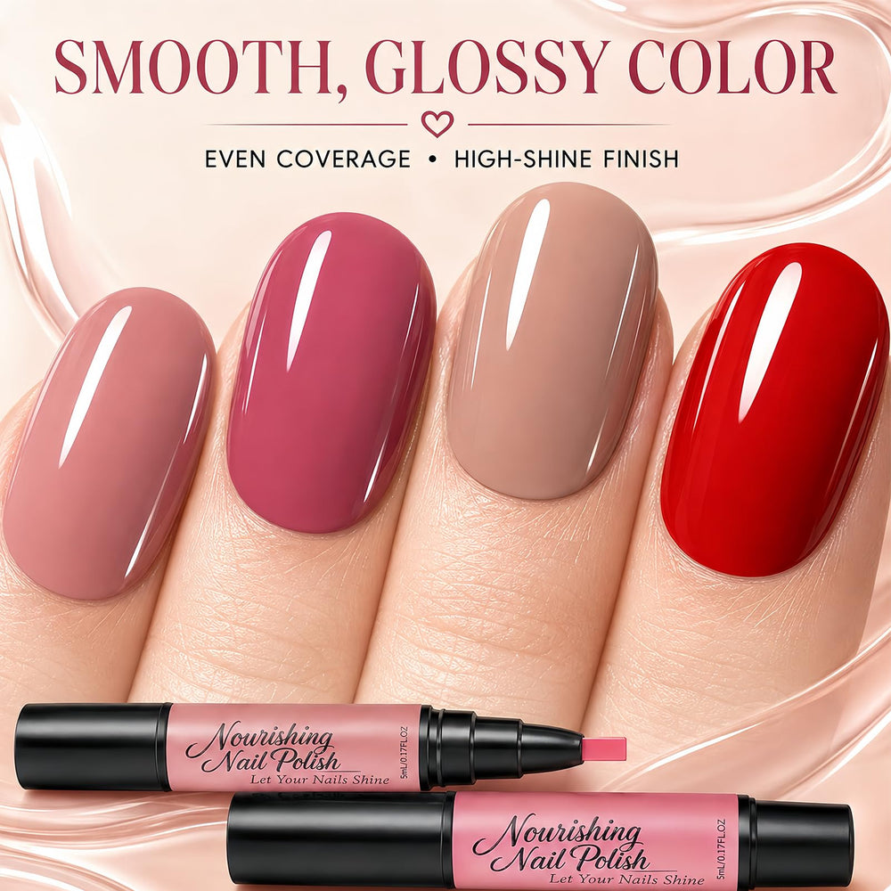 EONFAVE dried nail finish close-up showing smooth, even coverage and quick-dry result benefit