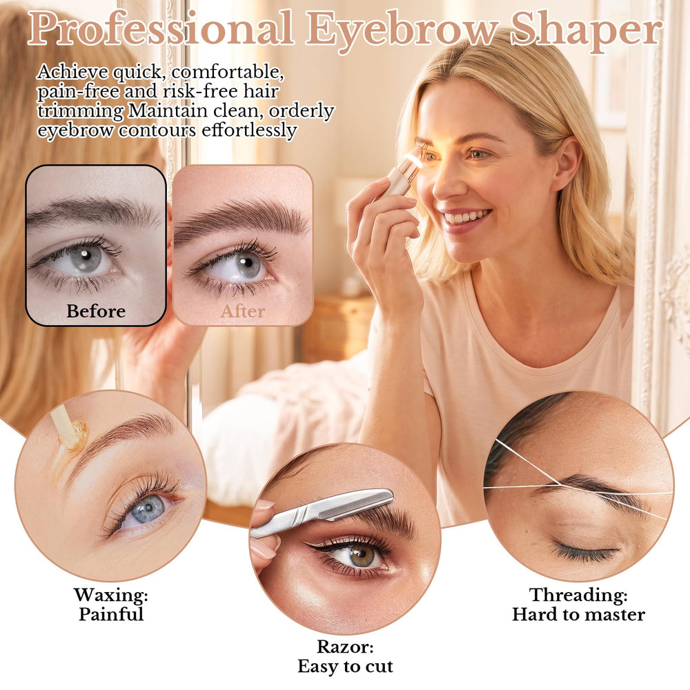 Eosraffa built-in LED illuminating fine facial hairs for precise removal benefit