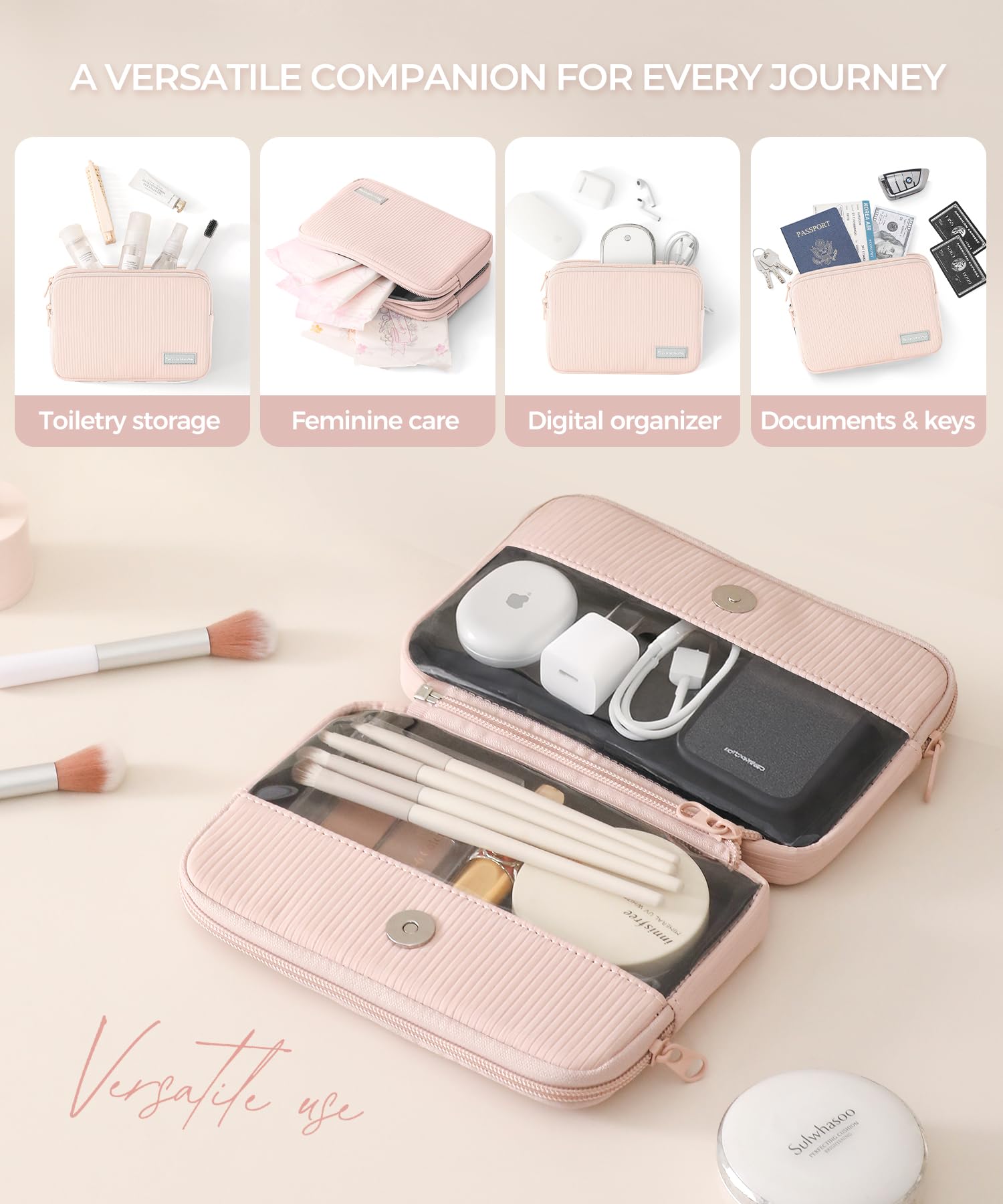 EPEDAL24 in use with makeup and tools enabling fast access during flights