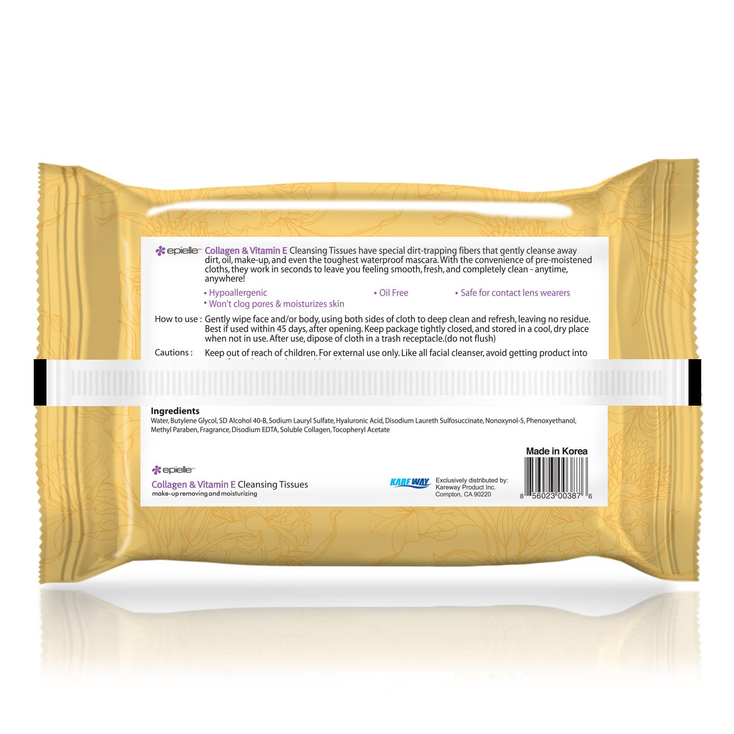 Four Epielle packs arranged to show 240 total wipes for long-lasting supply and value