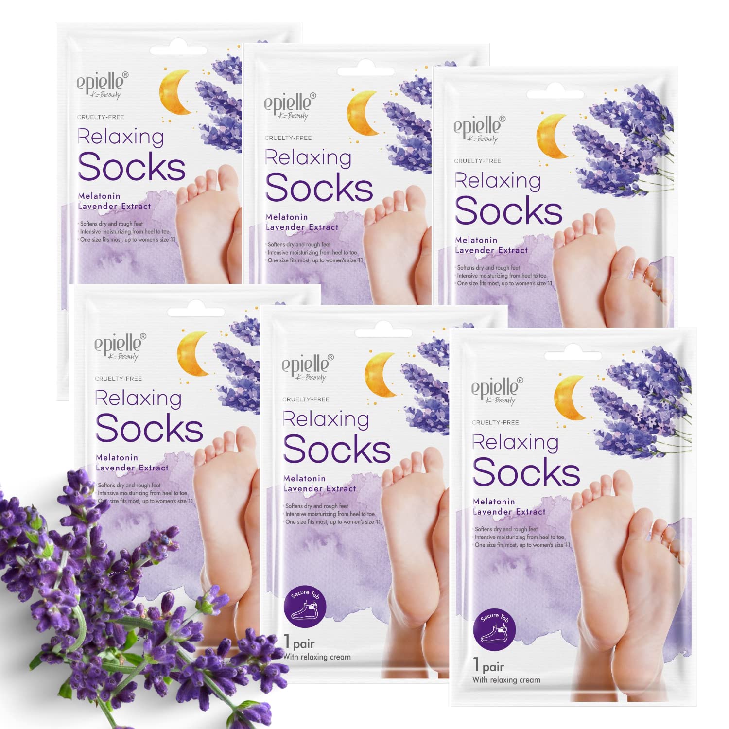 Epielle front packaging showing six pairs and benefits