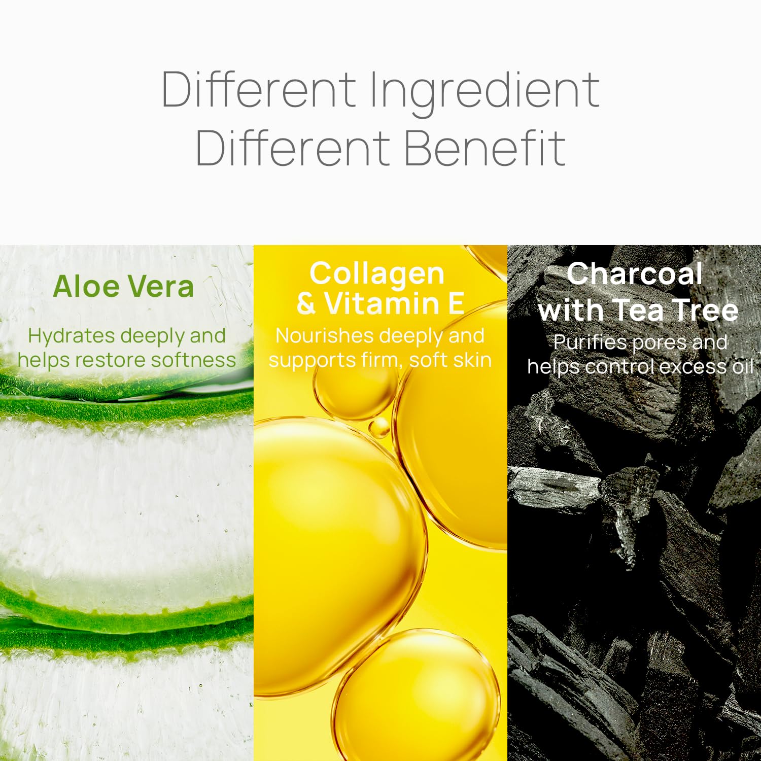 Epielle ingredients label close-up showing tea tree and aloe for gentle care