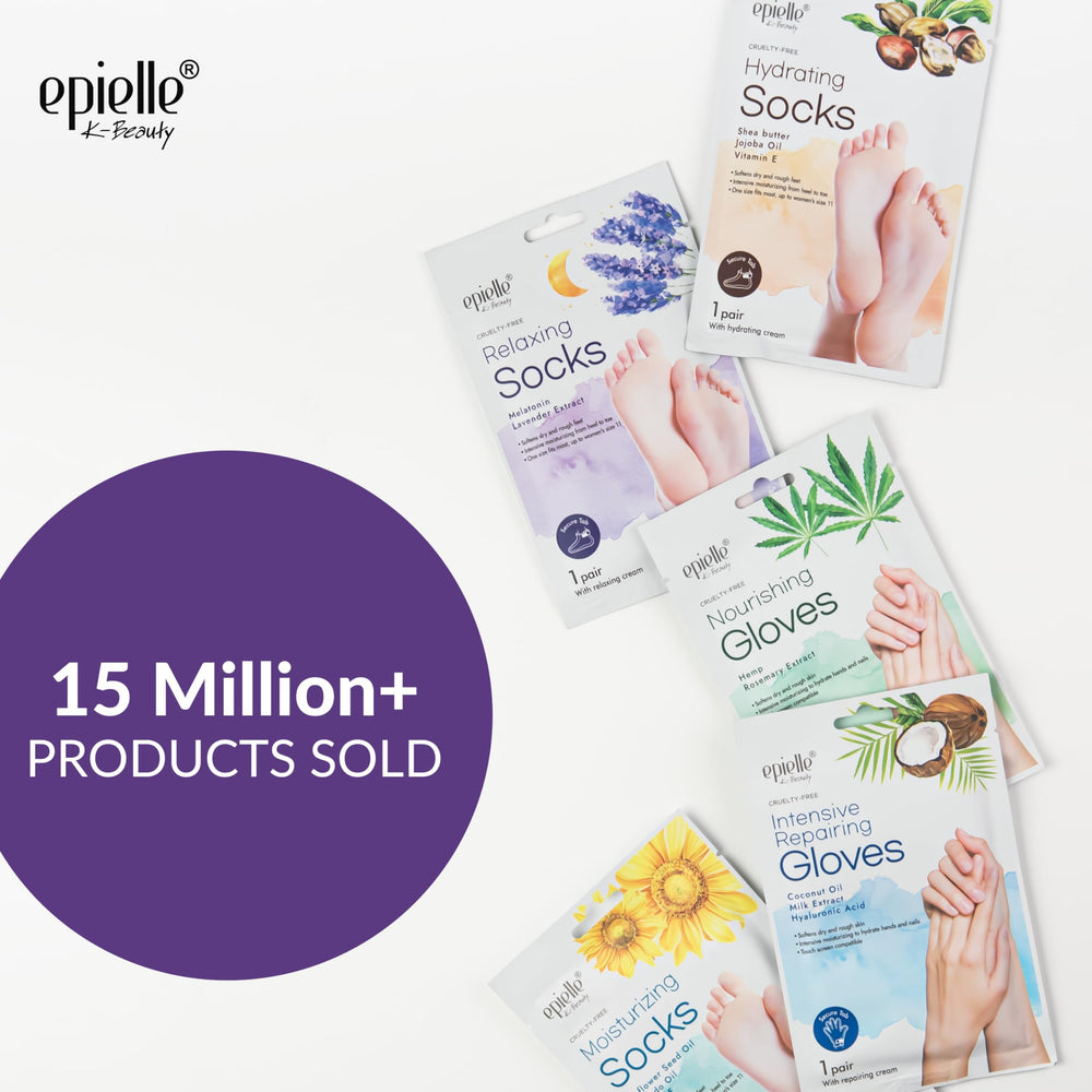 Epielle socks held in hand demonstrating easy application benefit