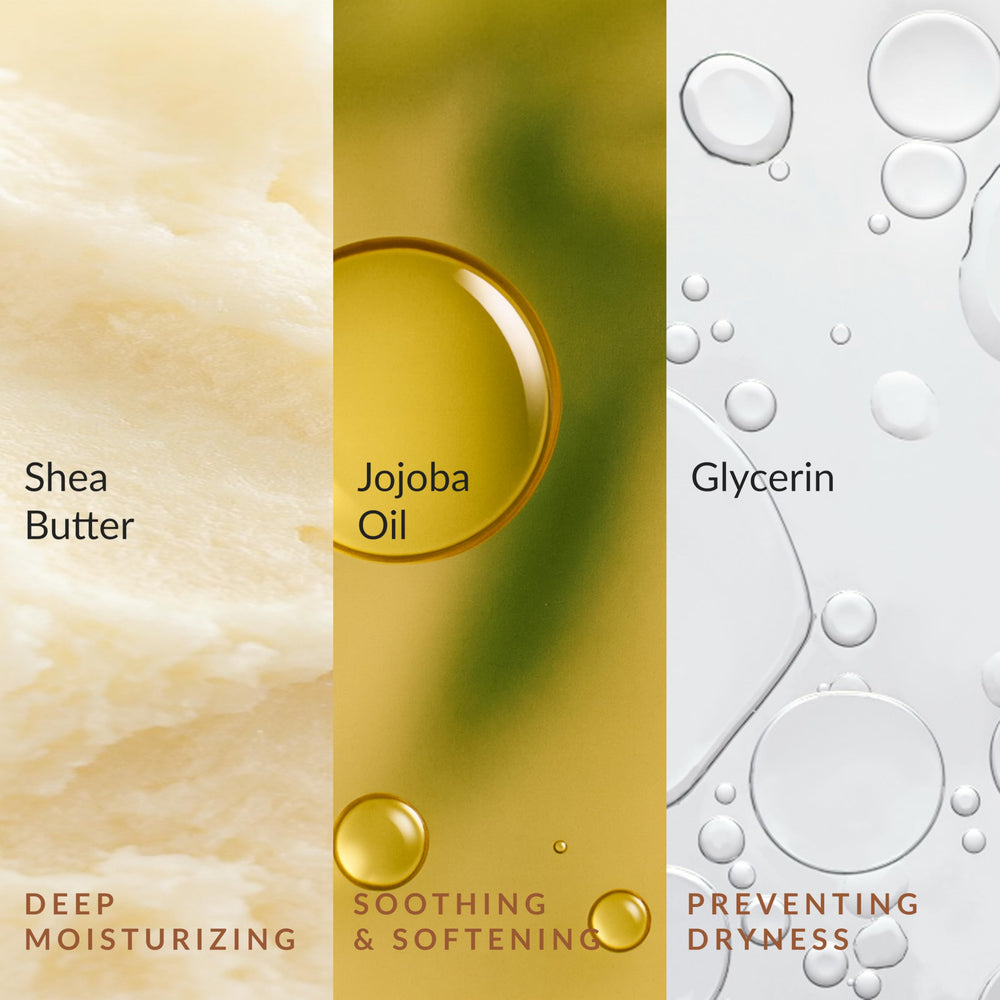 Epielle shea butter and jojoba oil ingredients for deep hydration