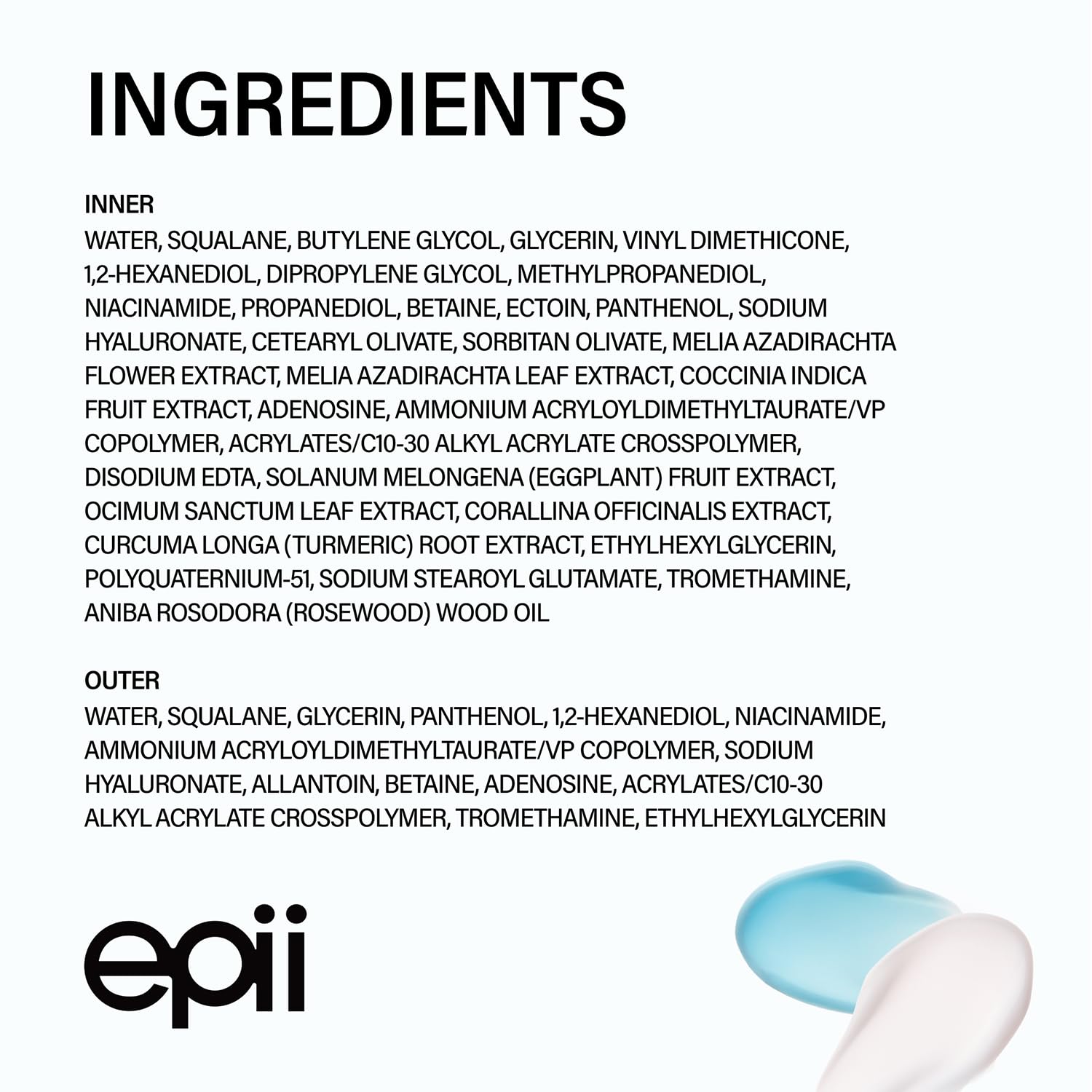 epii packaging detail showing labeling and recyclable materials benefit