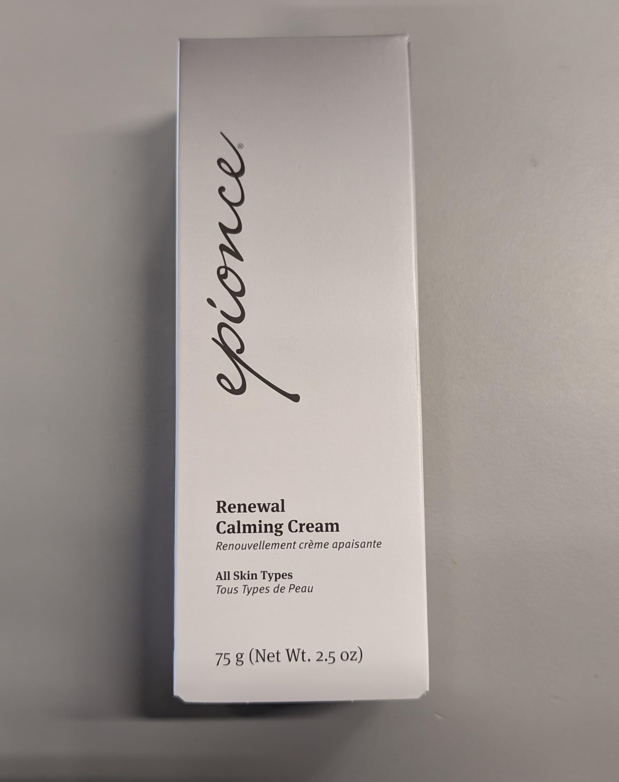 Application of Epionce cream on hand demonstrating instant softening benefit