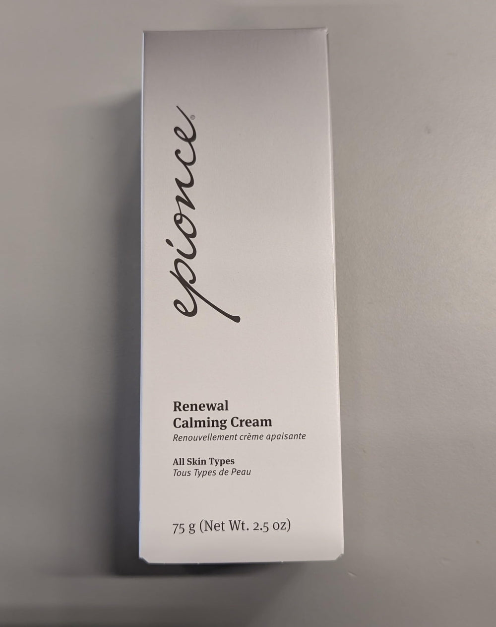 Application of Epionce cream on hand demonstrating instant softening benefit