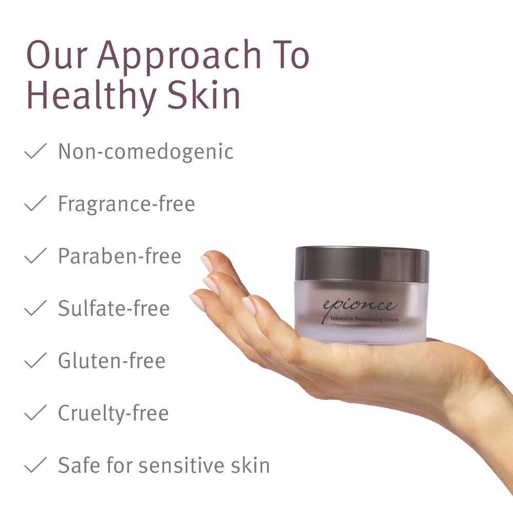 Epionce cream applied to neck illustrating targeted hydration and smoothing