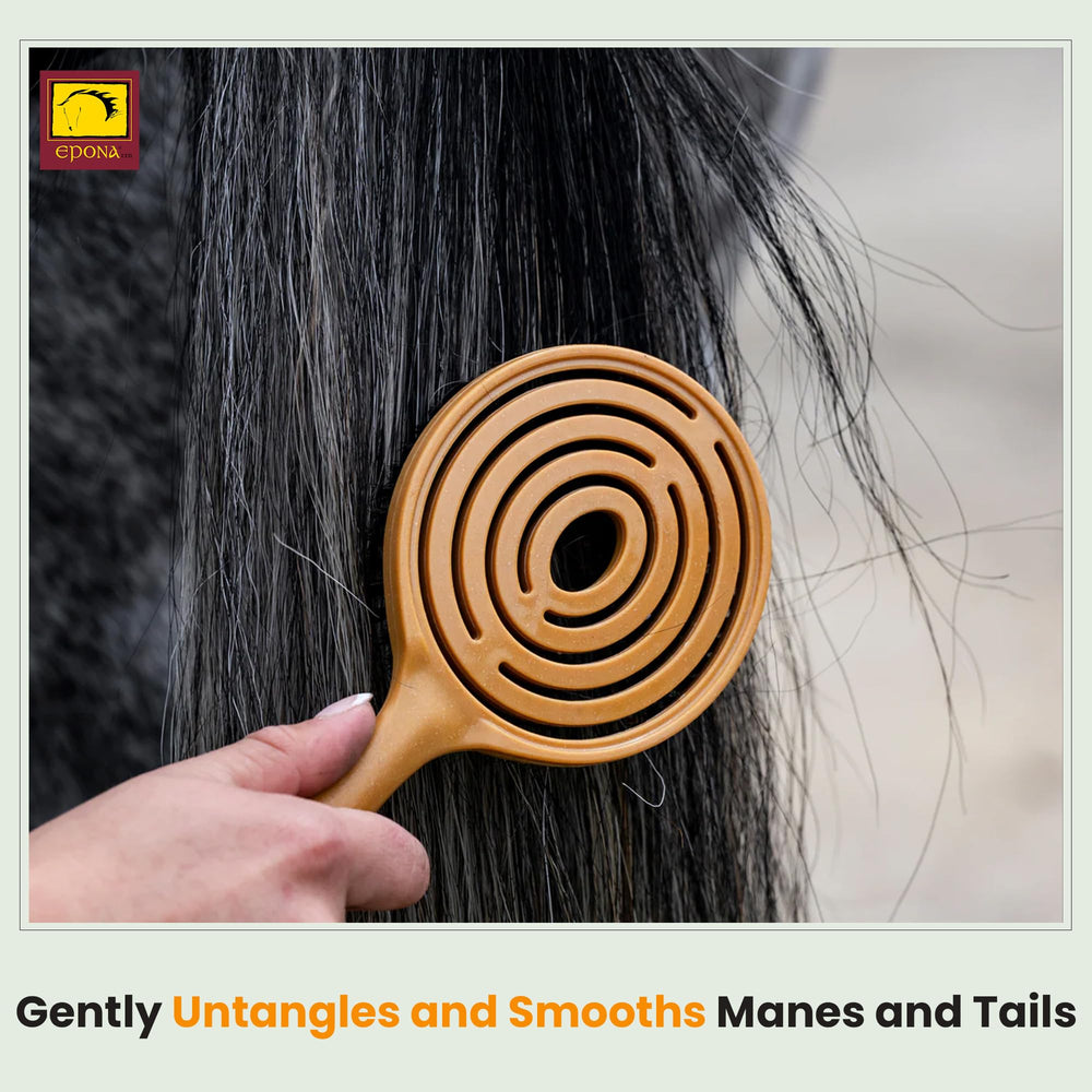 Epona bristle close-up showing mixed bristles for gentle detangling benefit