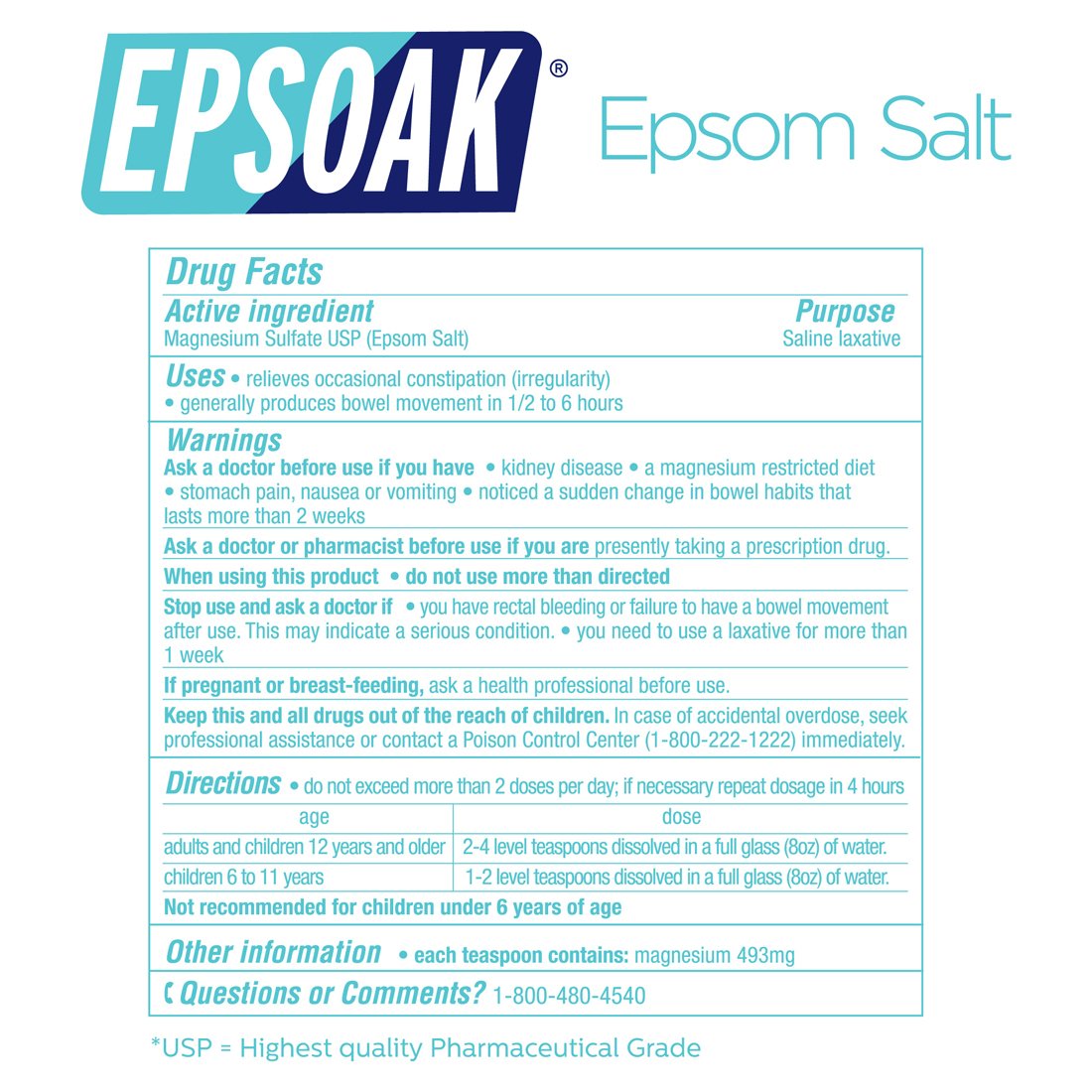 Epsoak product label emphasizing made in USA and cruelty-free certification for trust