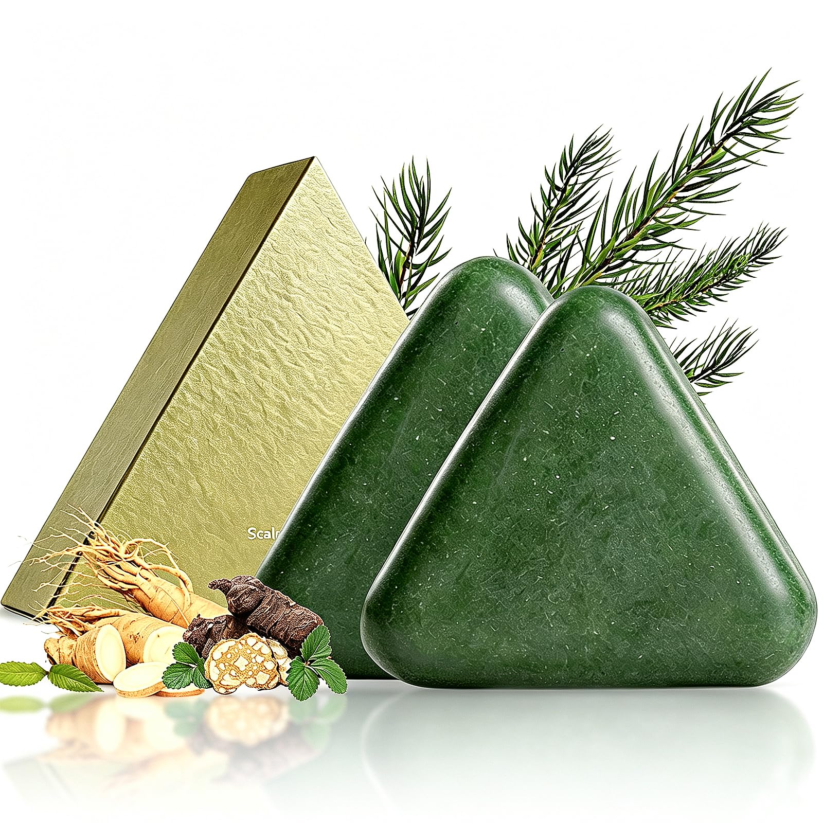 Eqimznv front packaging showing two scalp revival bars for travel convenience
