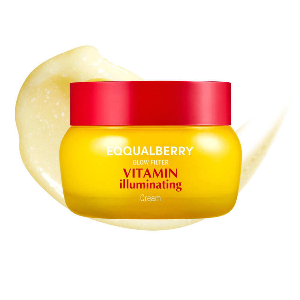 EQQUALBERRY jar front view showing brightening cream and clear labeling benefit