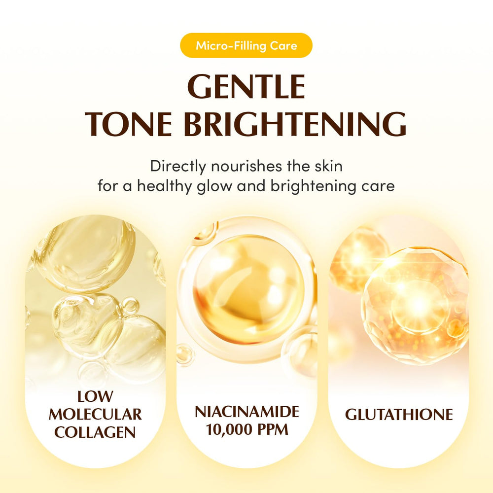 EQQUALBERRY label close-up showing niacinamide and glutathione content