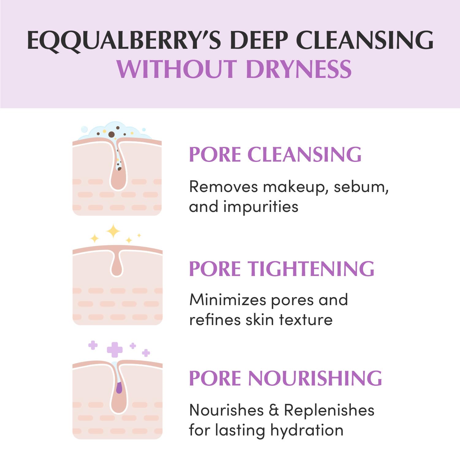 EQQUALBERRY oil texture on hand highlighting smooth glide and makeup removal