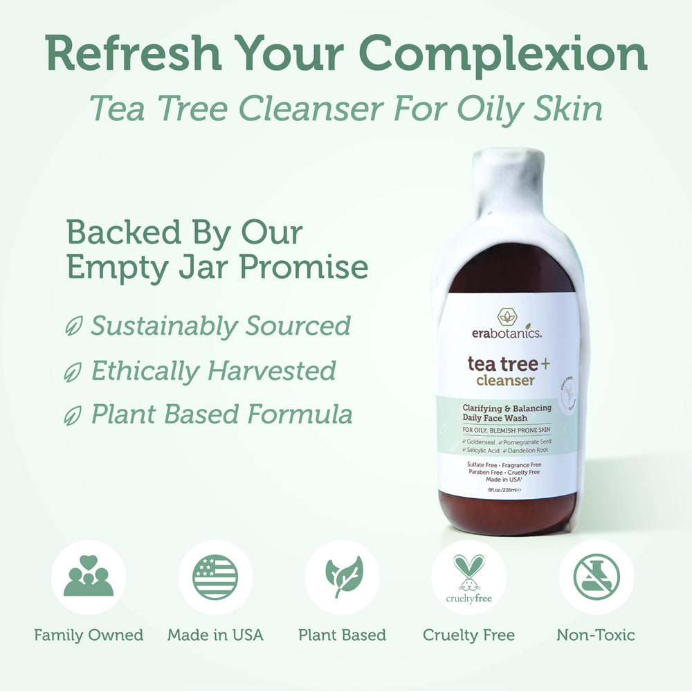 Era Organics on bathroom counter in routine setting for refreshed complexion