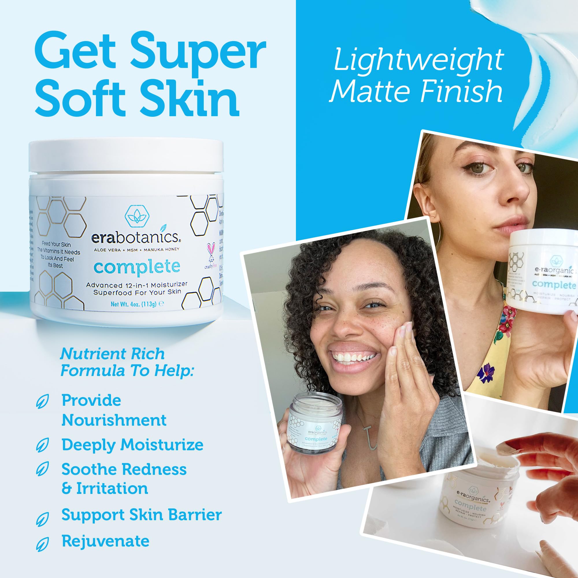 Era Organics jar in hand showing scale and travel‑friendly size benefit