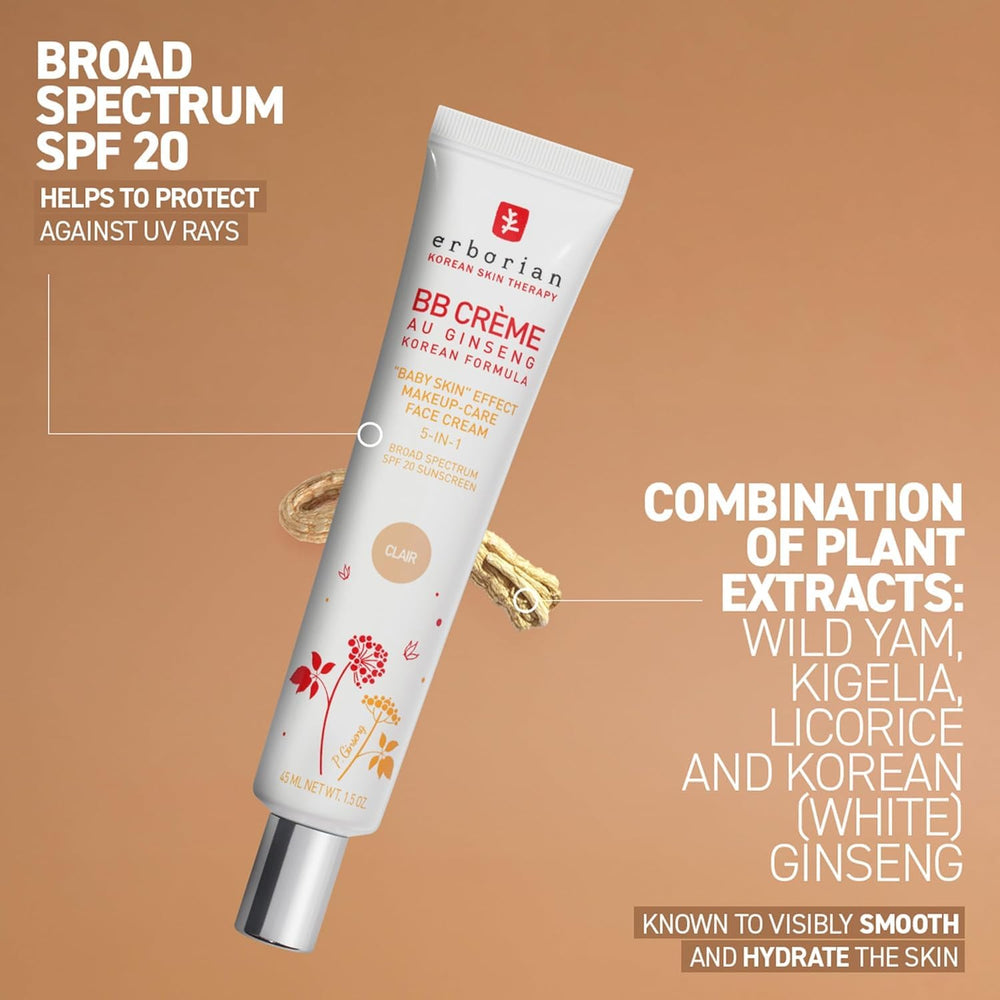Erborian BB Cream matte finish closeup showing pore-blurring and soft-matte benefit