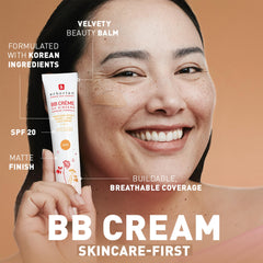 Erborian creamy BB texture swipe illustrating smooth blendability benefit