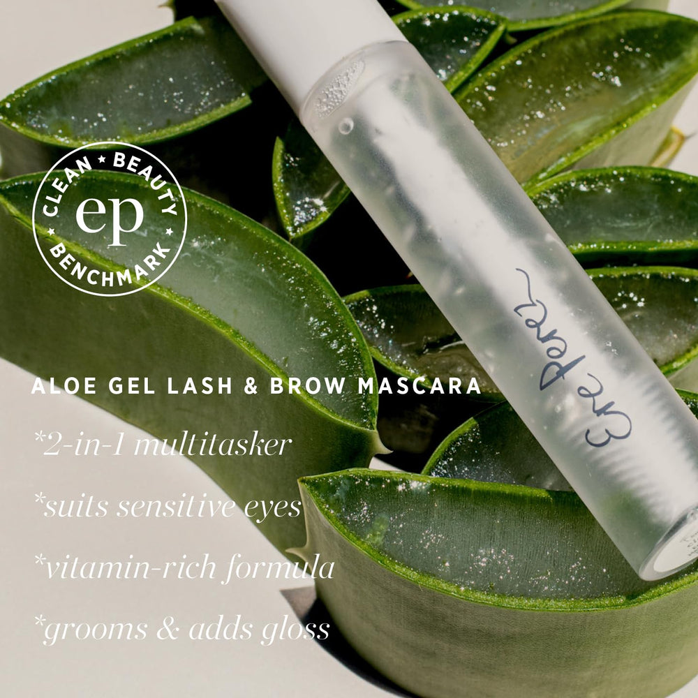 Ere Perez next to fresh aloe leaves indicating natural aloe nourishment