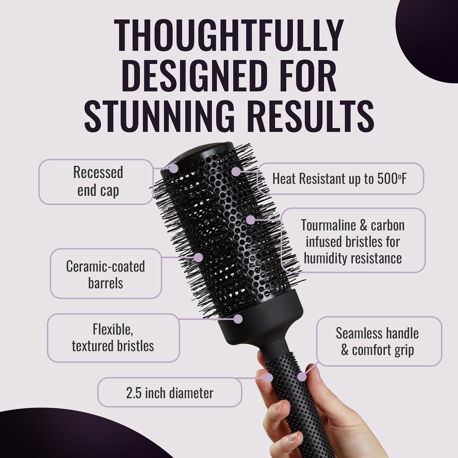 ERGO ergonomic silicone handle being gripped comfortably for reduced hand fatigue