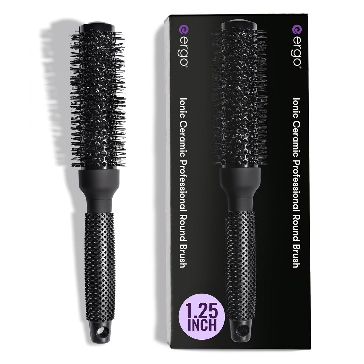 ergo front packaging showing brush and features for easy purchase