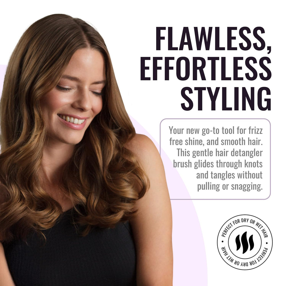 ERGO brush on bathroom vanity for quick styling and reduced frizz