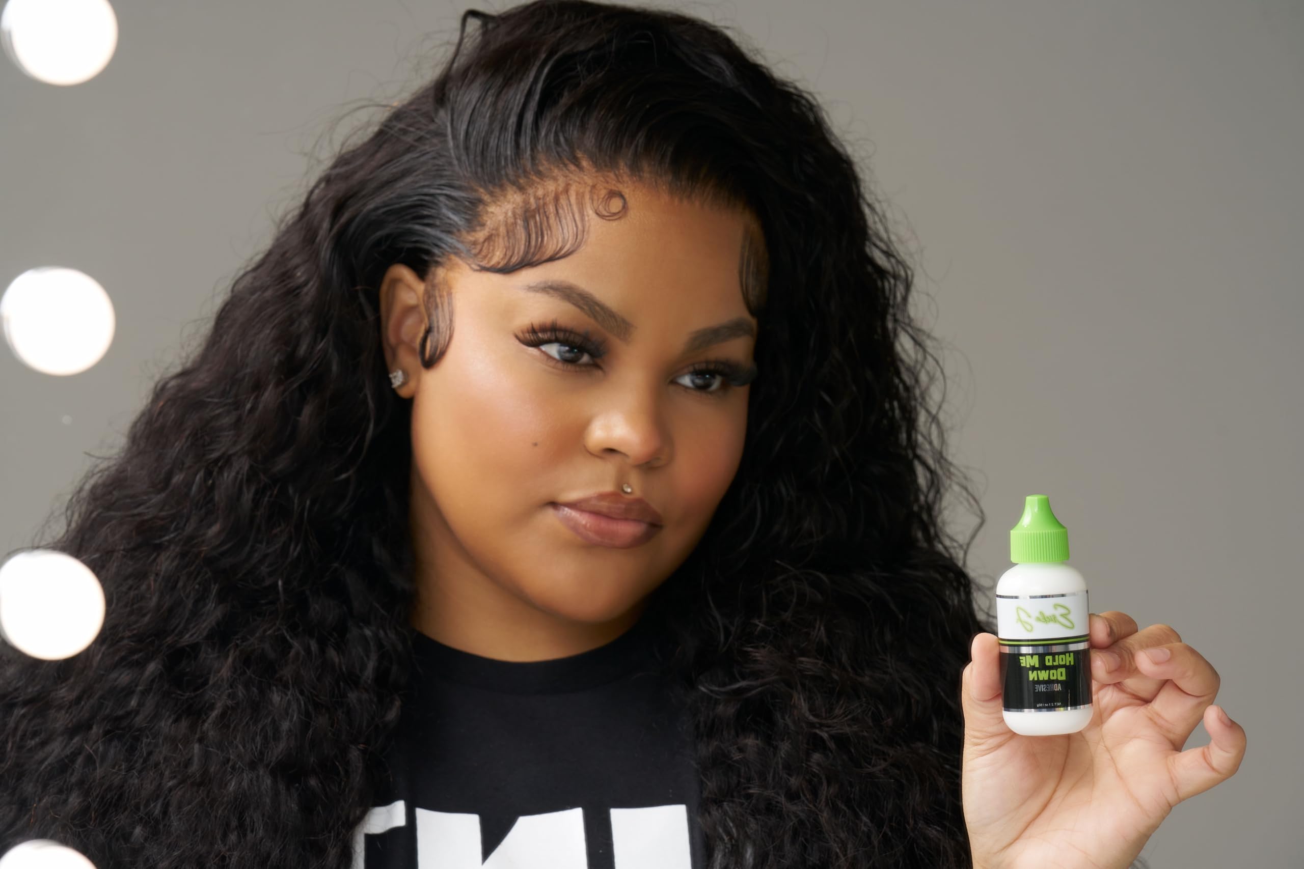 Ericka J label closeup highlighting latex‑free cruelty‑free benefits and ingredients