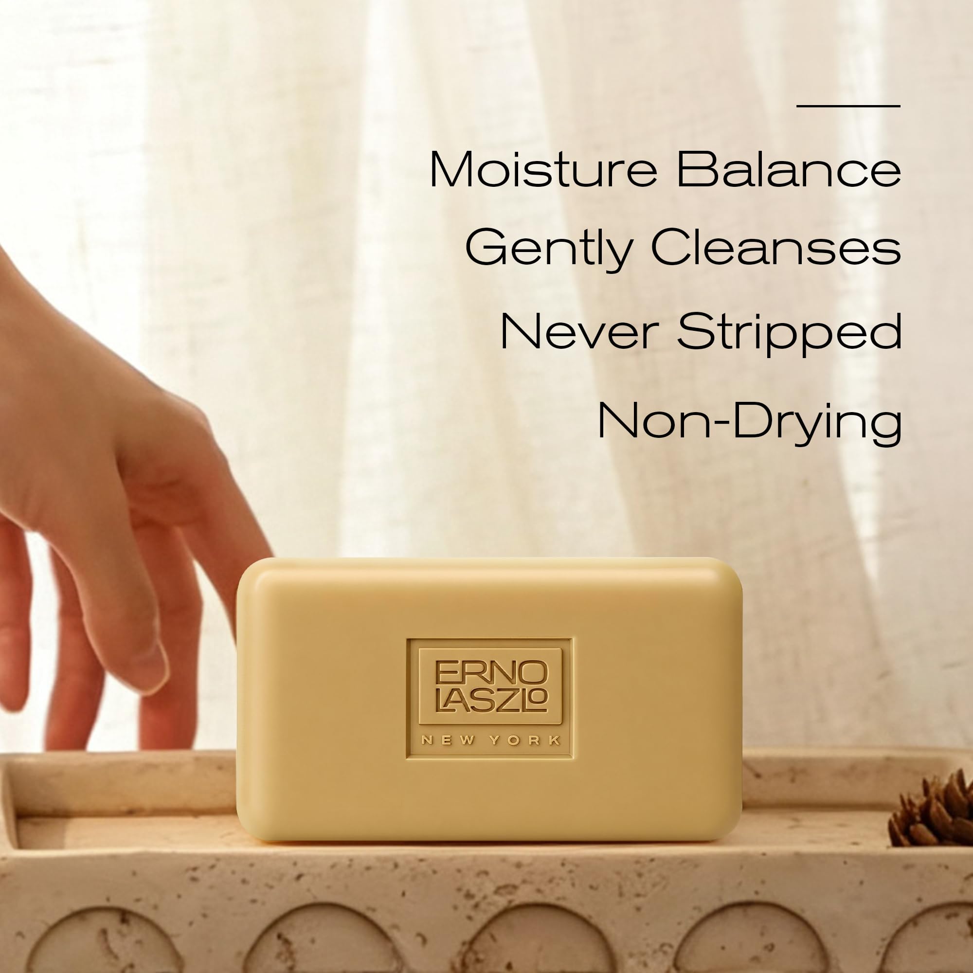 Erno Laszlo close-up of soap texture, illustrating smooth moisturizing surface