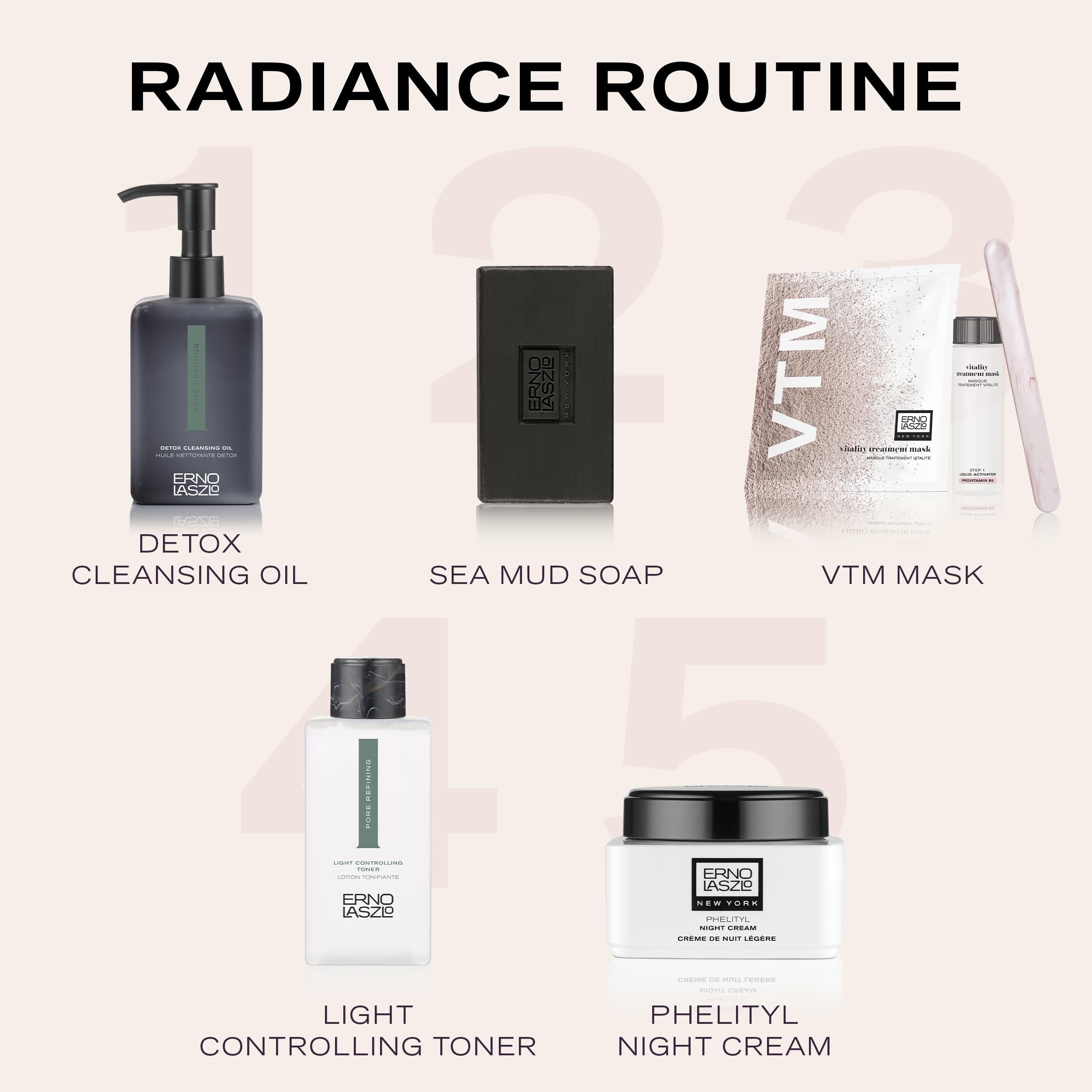 Erno Laszlo label close-up emphasizing product name and classic formulation