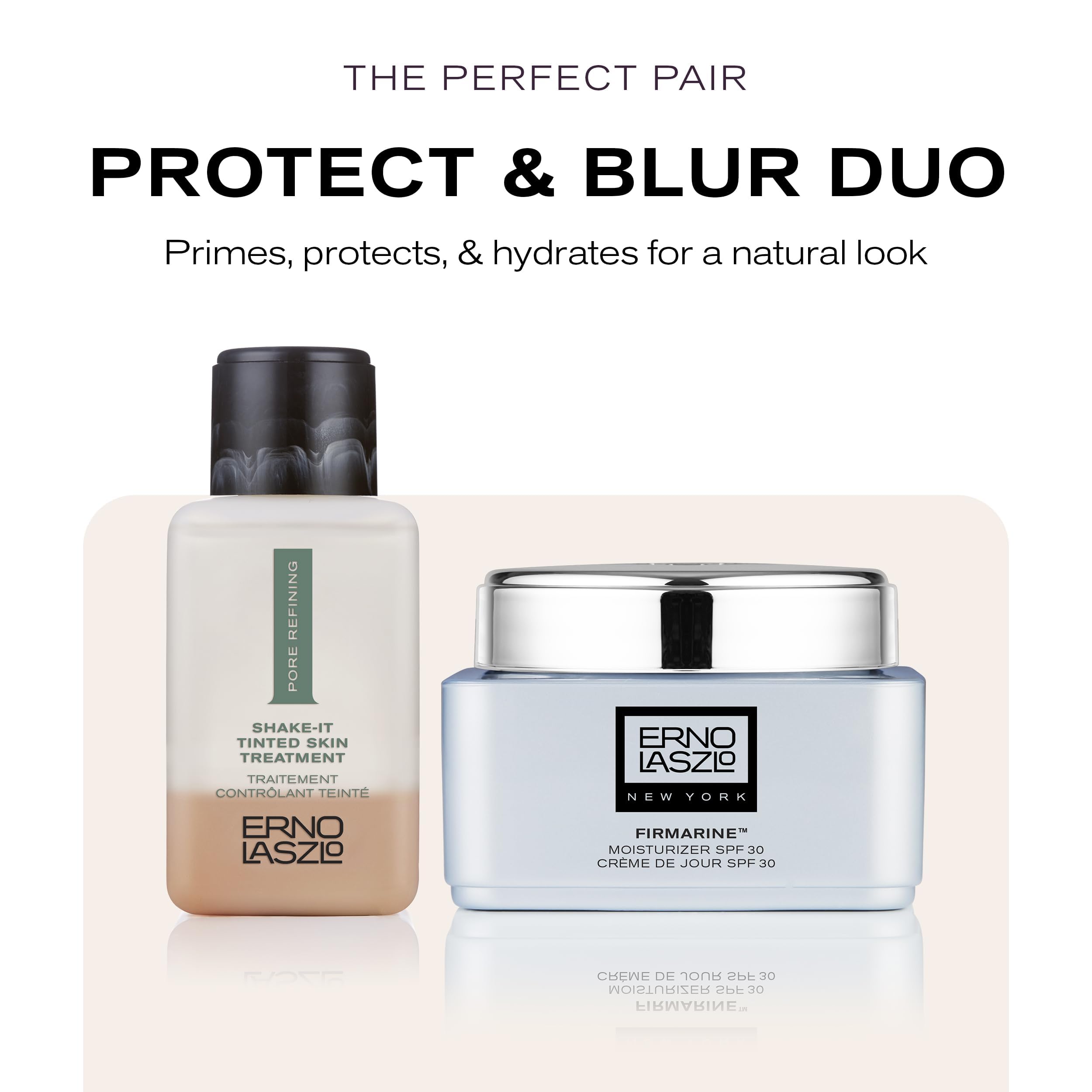 Erno Laszlo before and after skin view showing pore-blurring benefit and reduced shine