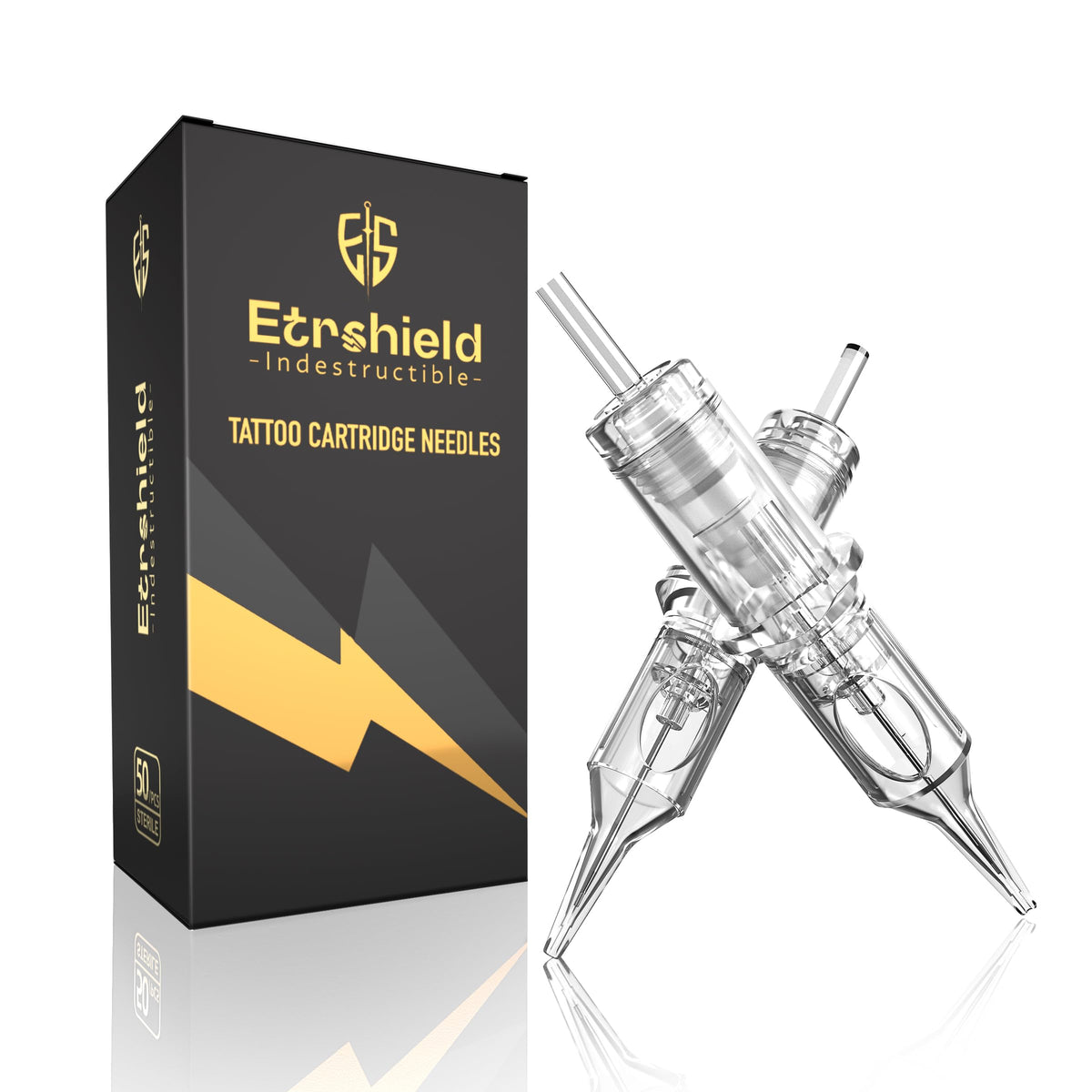 ES ETRSHIELD front packaging showing 50pcs assortment and clear labeling for easy selection