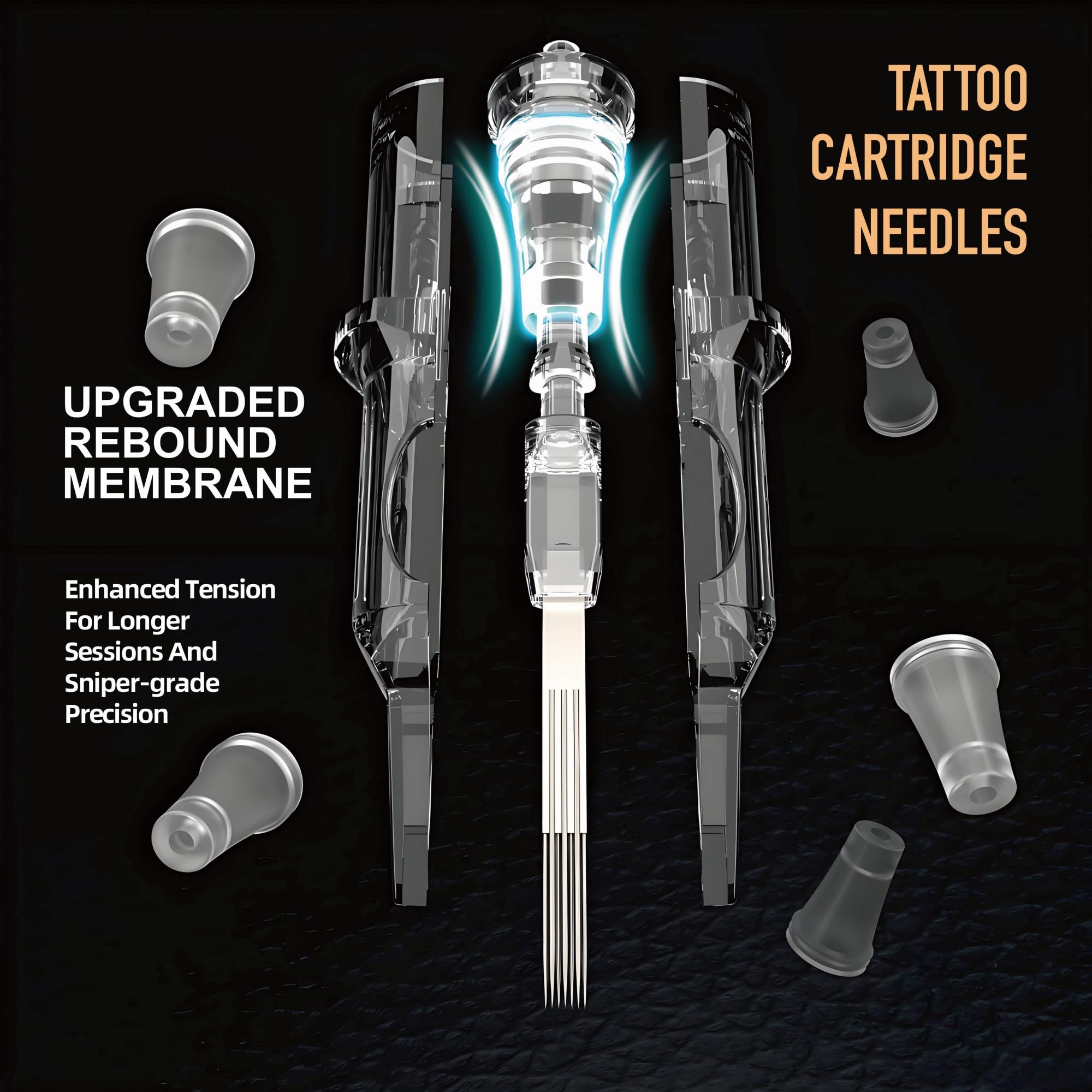 ES ETRSHIELD lifestyle studio setup with cartridges ready for a busy tattoo session