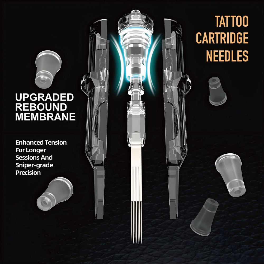 ES ETRSHIELD lifestyle studio setup with cartridges ready for a busy tattoo session