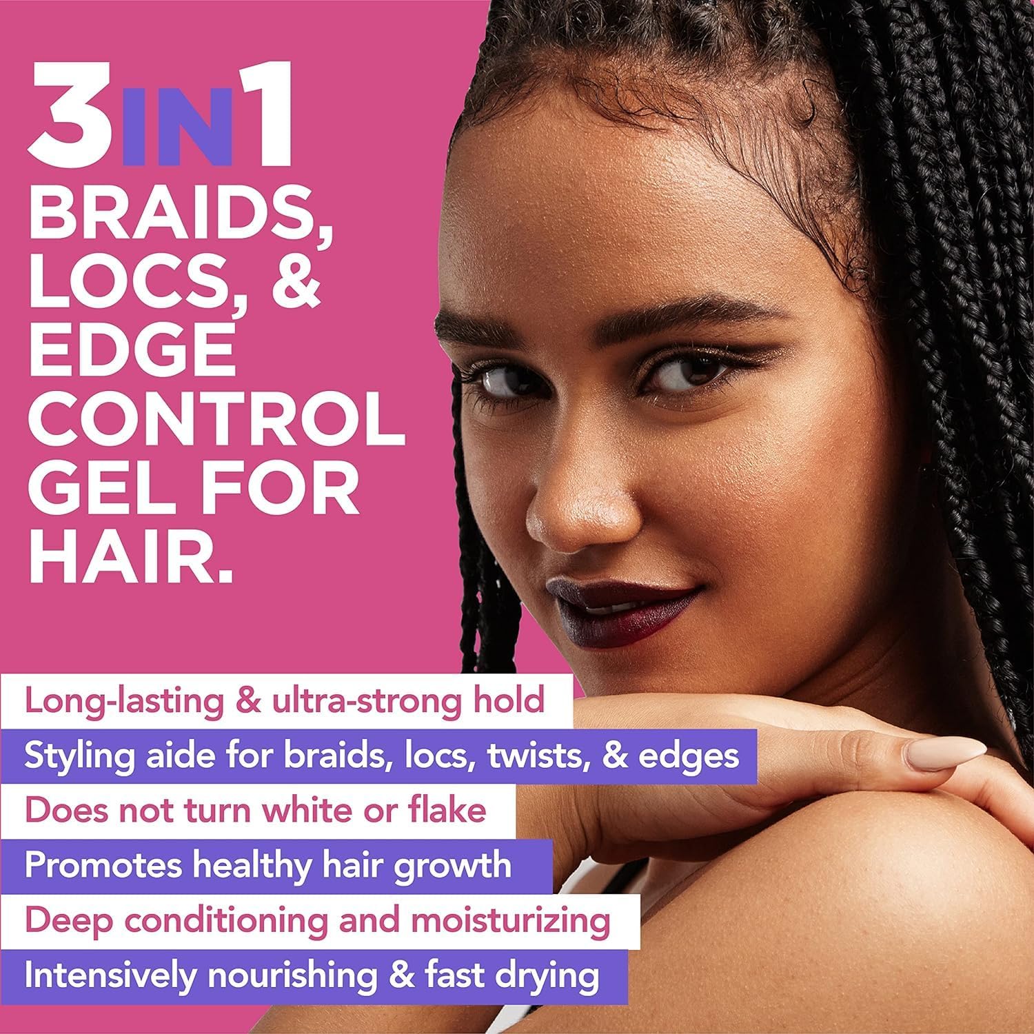 Esha Slick N Slay applied while braiding to keep sections neat and defined