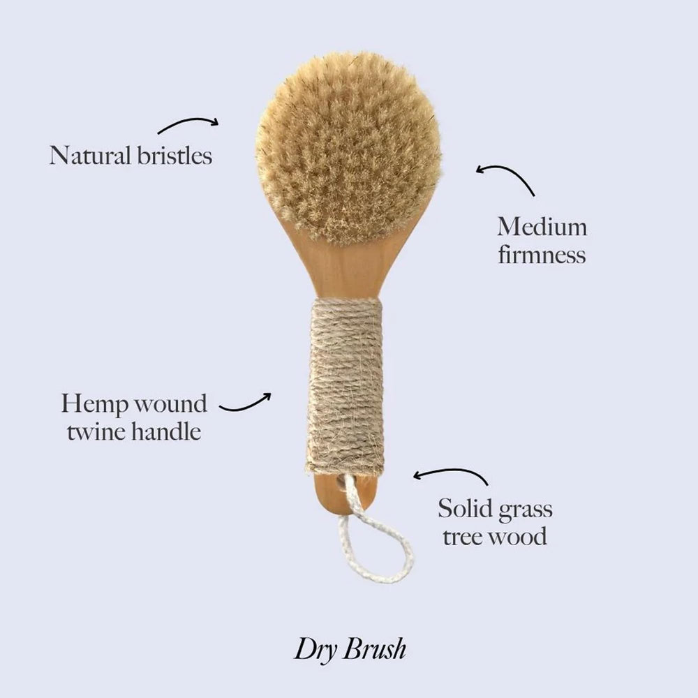ESKER dry brush held in hand demonstrating compact size and comfortable control
