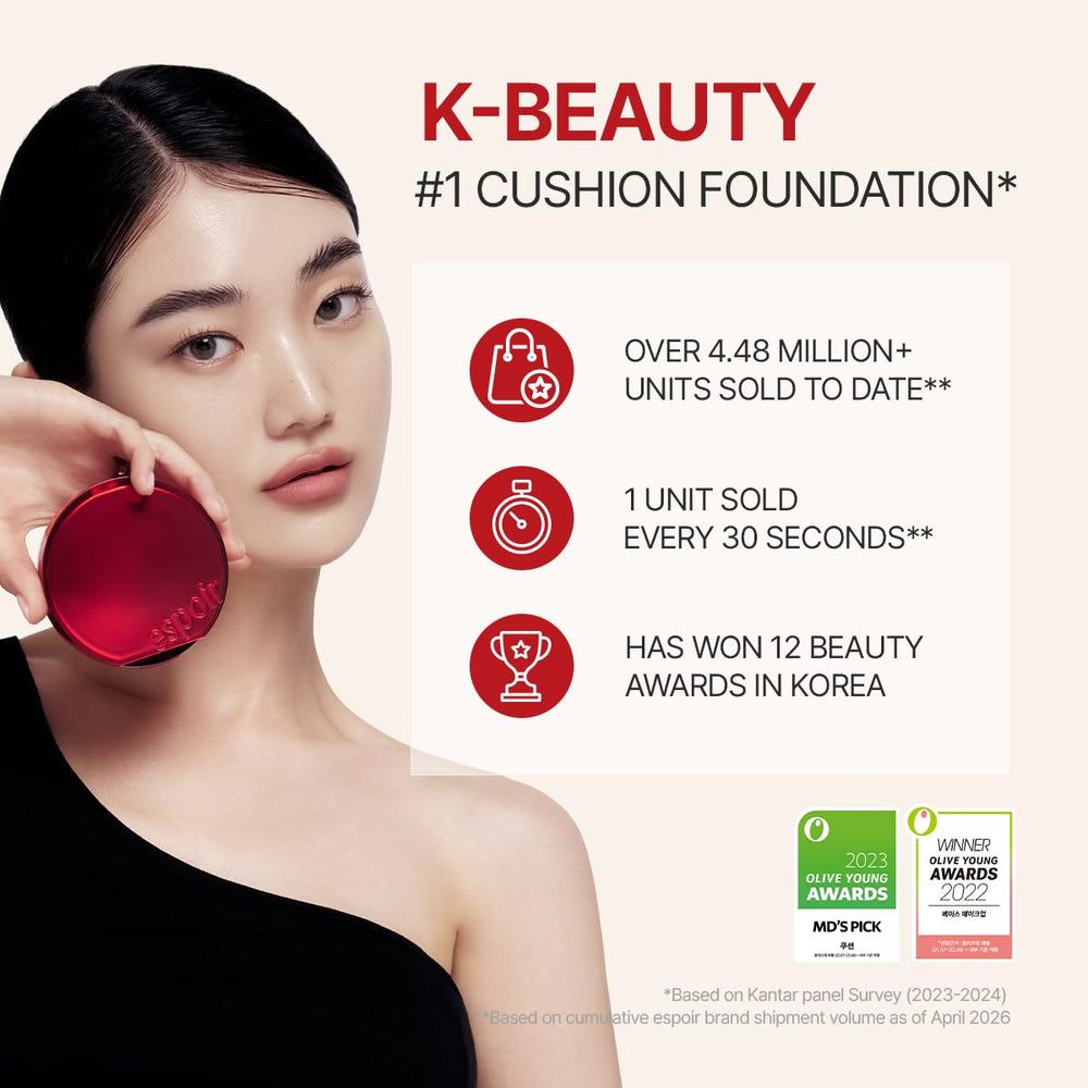 Espoir open cushion top view showing easy application advantage