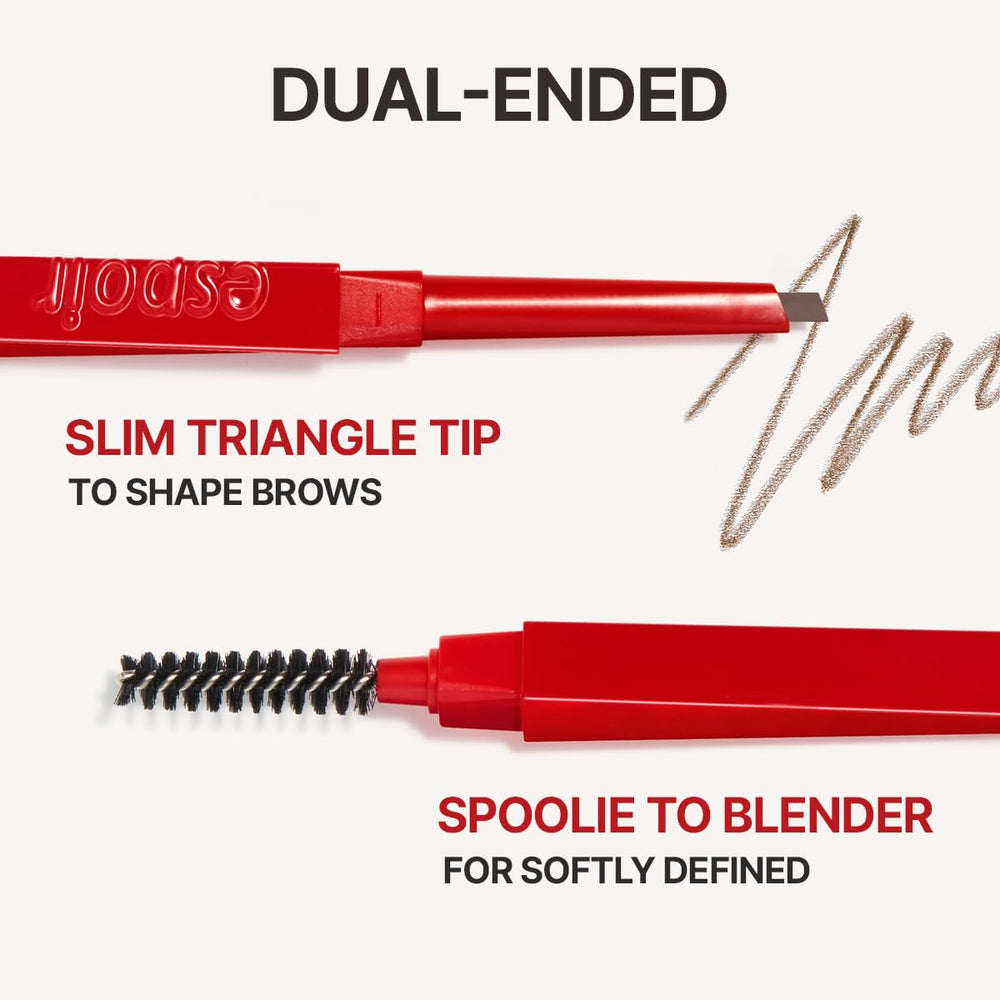 Espoir before and after brow comparison showing natural filling and defined texture