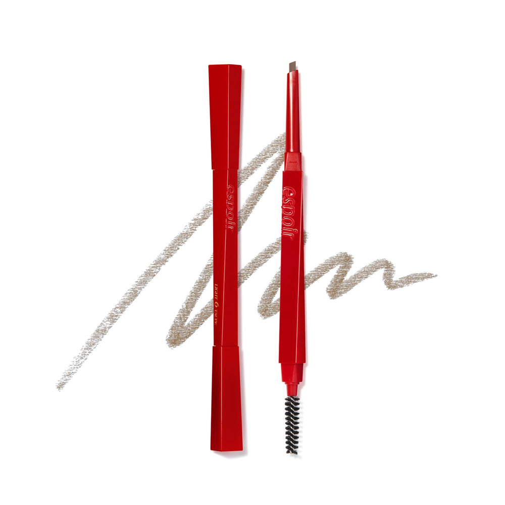 Espoir front packaging shows pencil shape and shade for easy selection