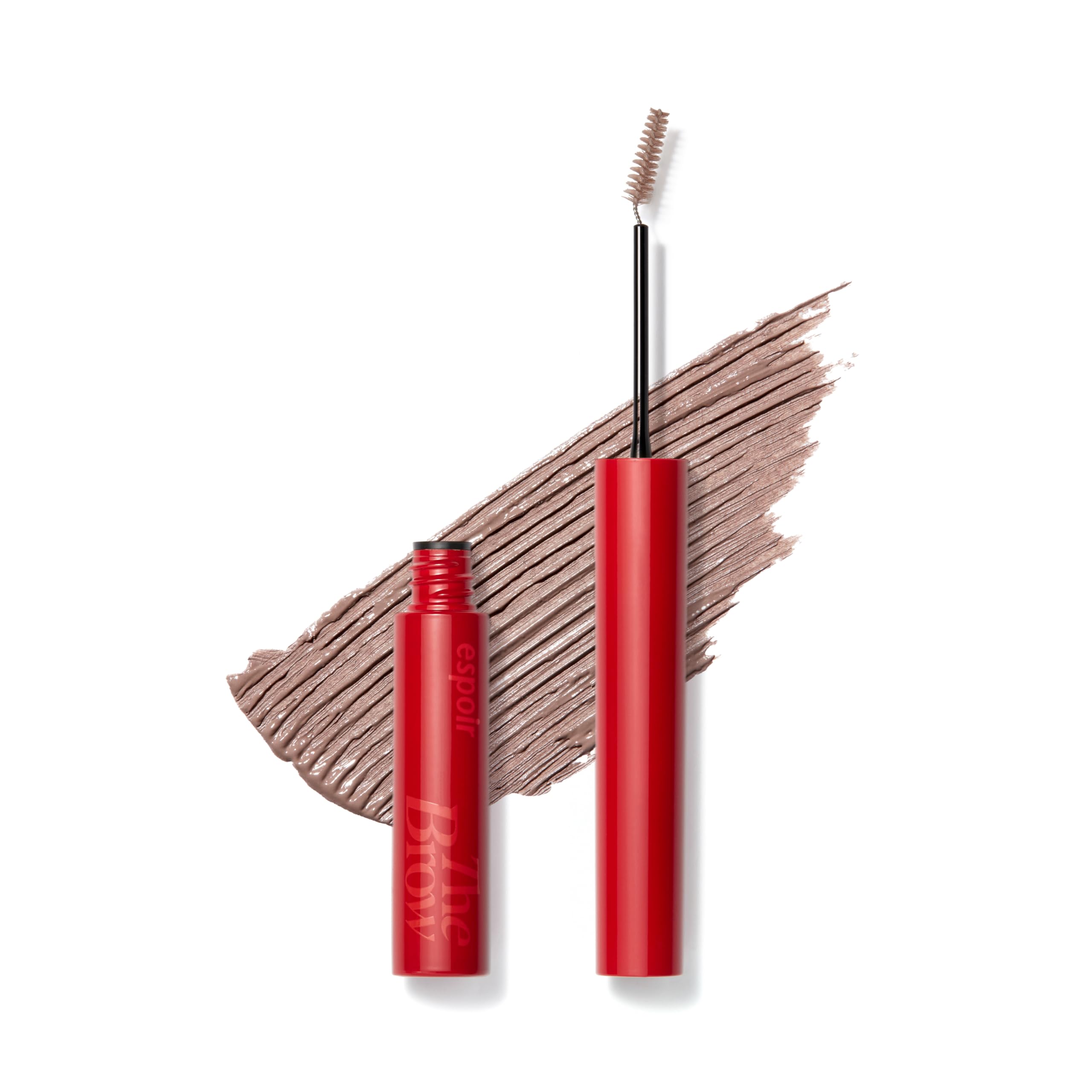 Espoir front view of brow gel tube showing compact packaging and portability