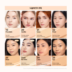Espoir cushion cream swatch showing velvety texture and smooth finish