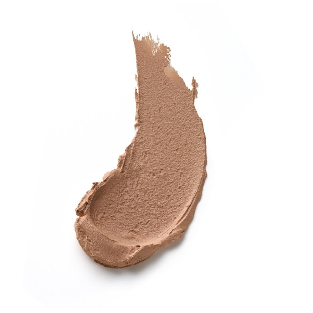 Essence Cosmetics before and after half-face demonstrating reduced shine and even tone