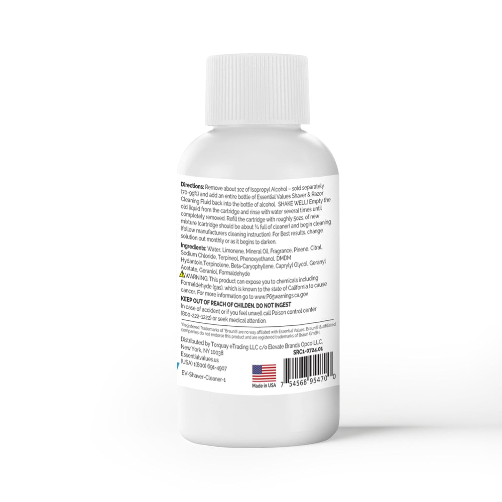 Essential Values scale comparison bottle in hand illustrating compact 1 oz size
