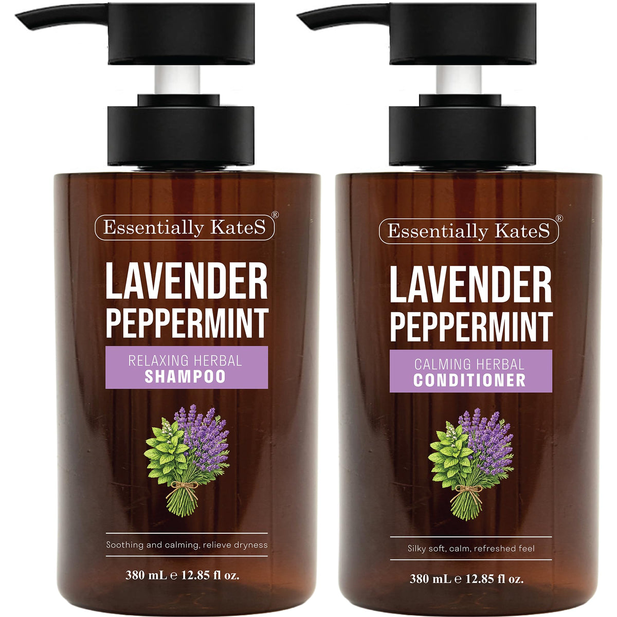 Essentially KateS front packaging showing lavender peppermint scent and calming benefits