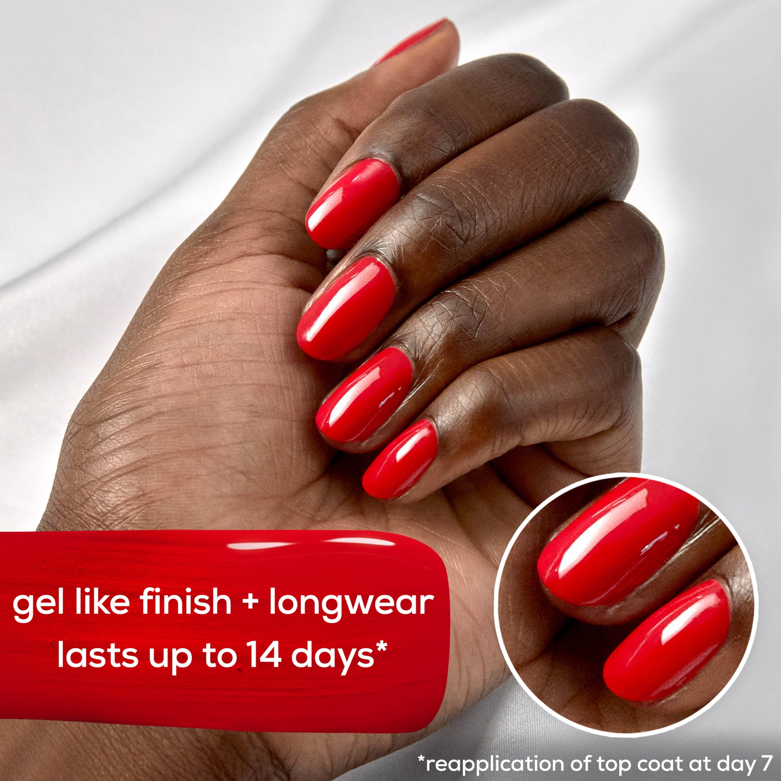 essie two bottles side by side highlighting longwear protection