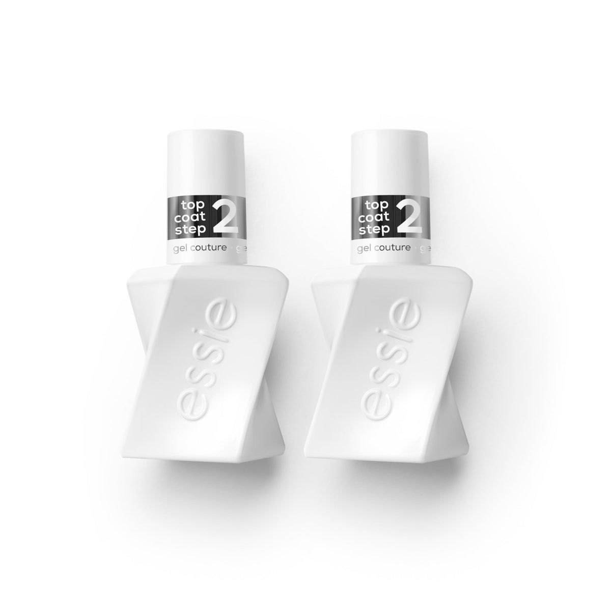 essie top coat duo front packaging showing glossy finish benefit