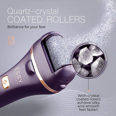 Essy close-up of abrasive roller head demonstrating texture and effective exfoliation