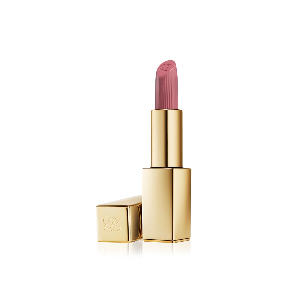 Estée Lauder front packaging showing elegant gold case and shade name