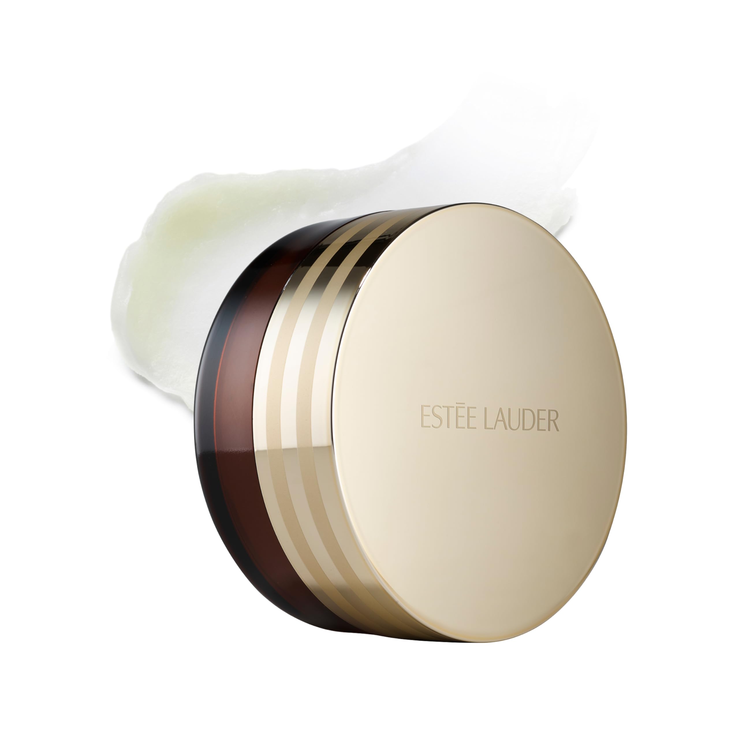 Estée Lauder front jar showing product and elegant packaging benefit: premium first cleanse