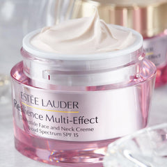 Estée Lauder application on hand demonstrating easy absorption and glow